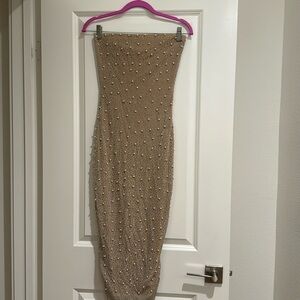 Champagne midi dress